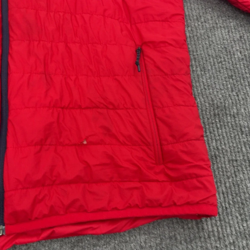 Icebreaker Jacket Mens XL Red Merino Wool Quilted Hooded Puffer Gorpcore Outdoor